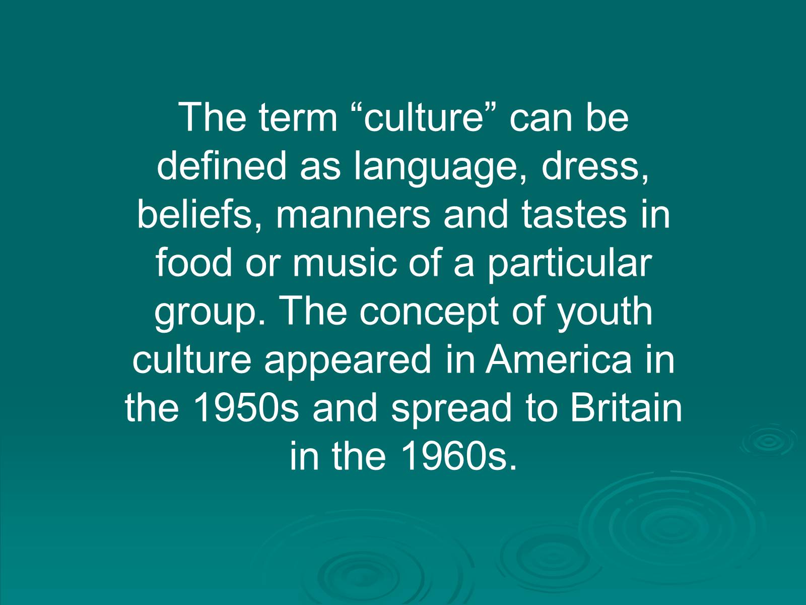 Презентація на тему «Youth cultures» - Слайд #2