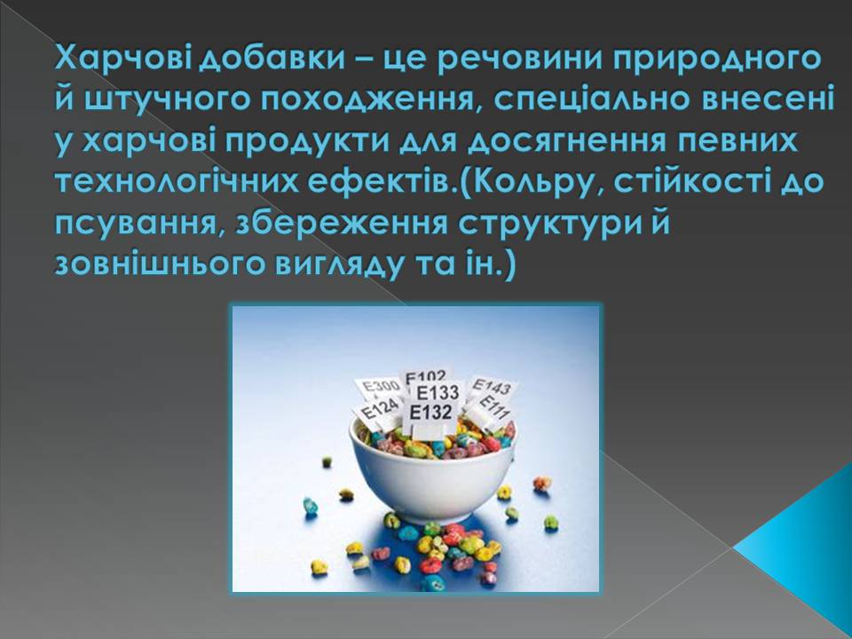 Презентація на тему «Харчові добавки» (варіант 23) - Слайд #4