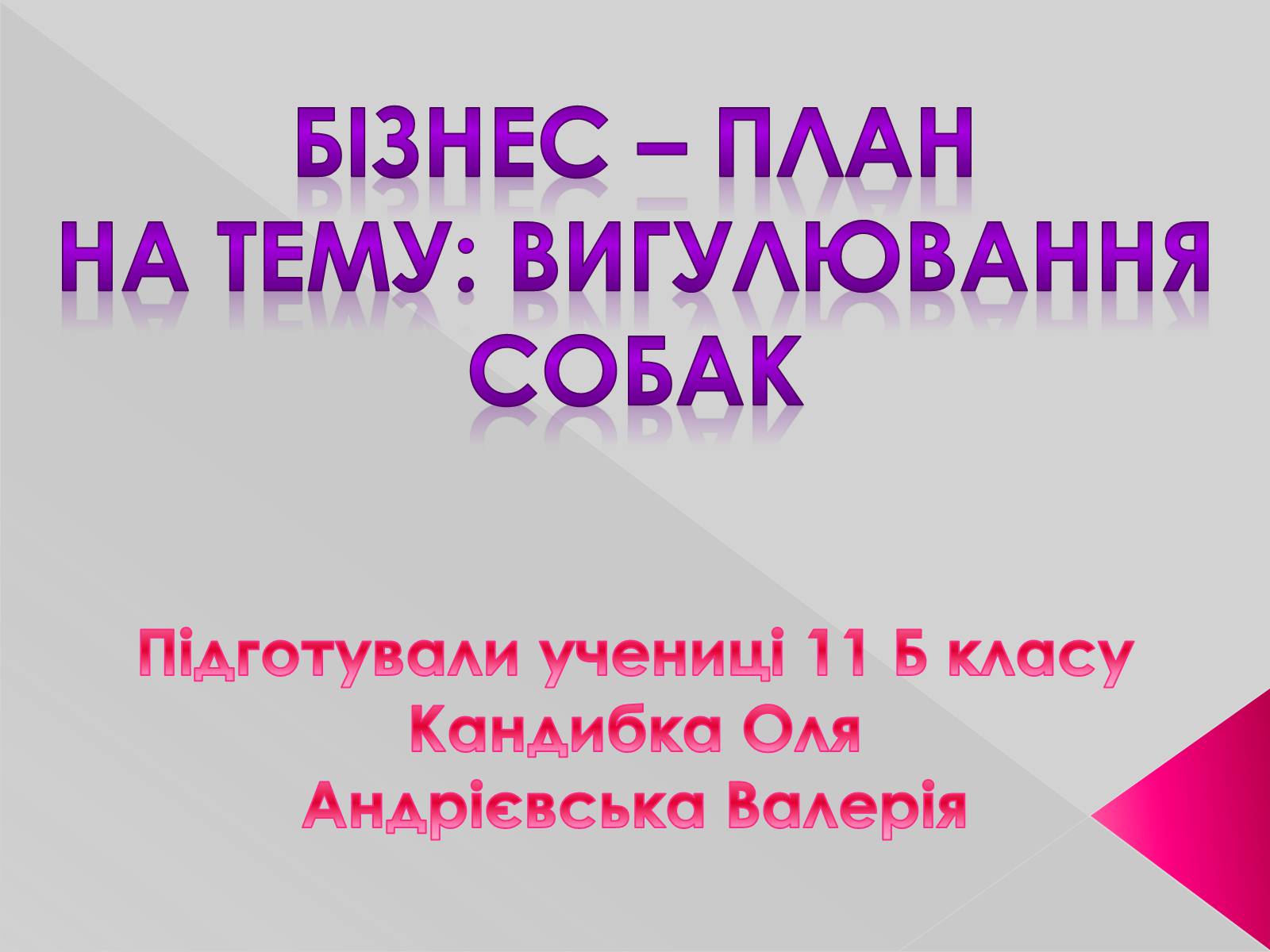 Презентація на тему «Бізнес-план» (варіант 9) - Слайд #1