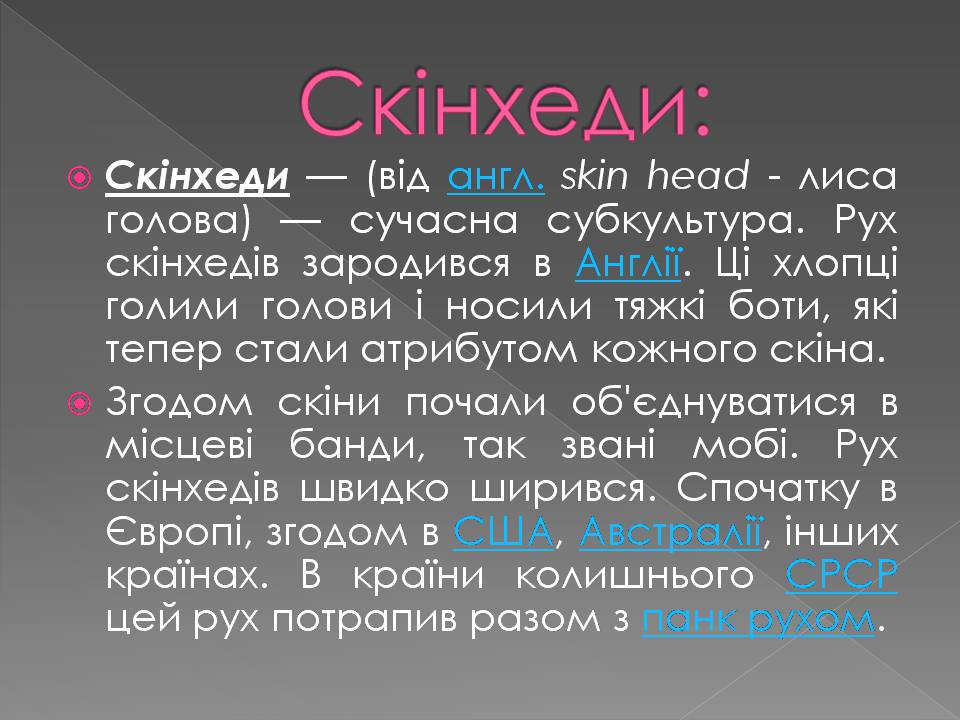 Презентація на тему «Молодіжна субкультура» (варіант 3) - Слайд #14