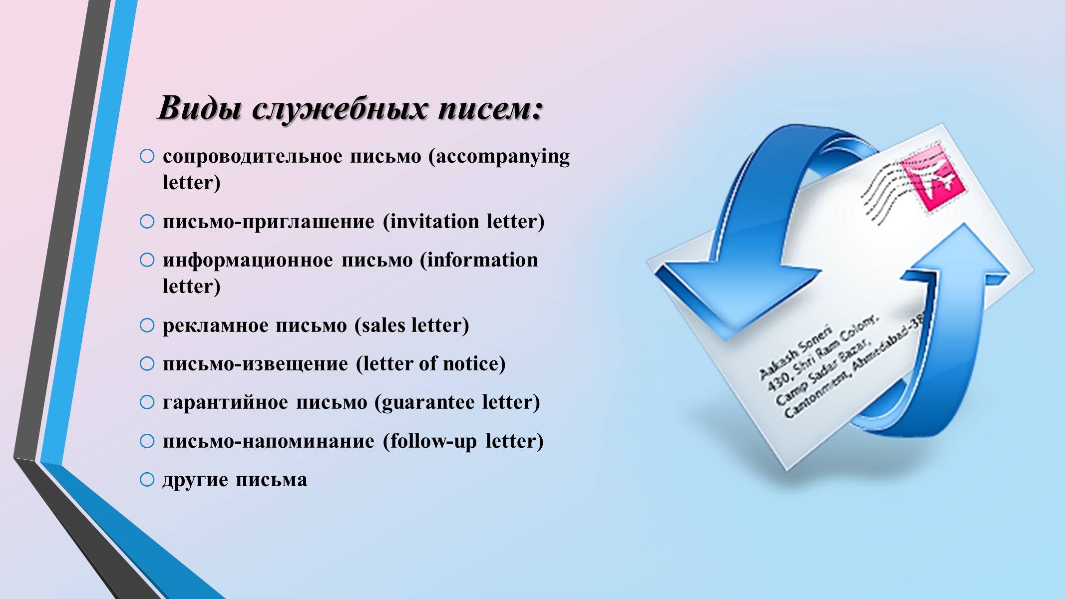 Презентація на тему «Служебные письма» - Слайд #3