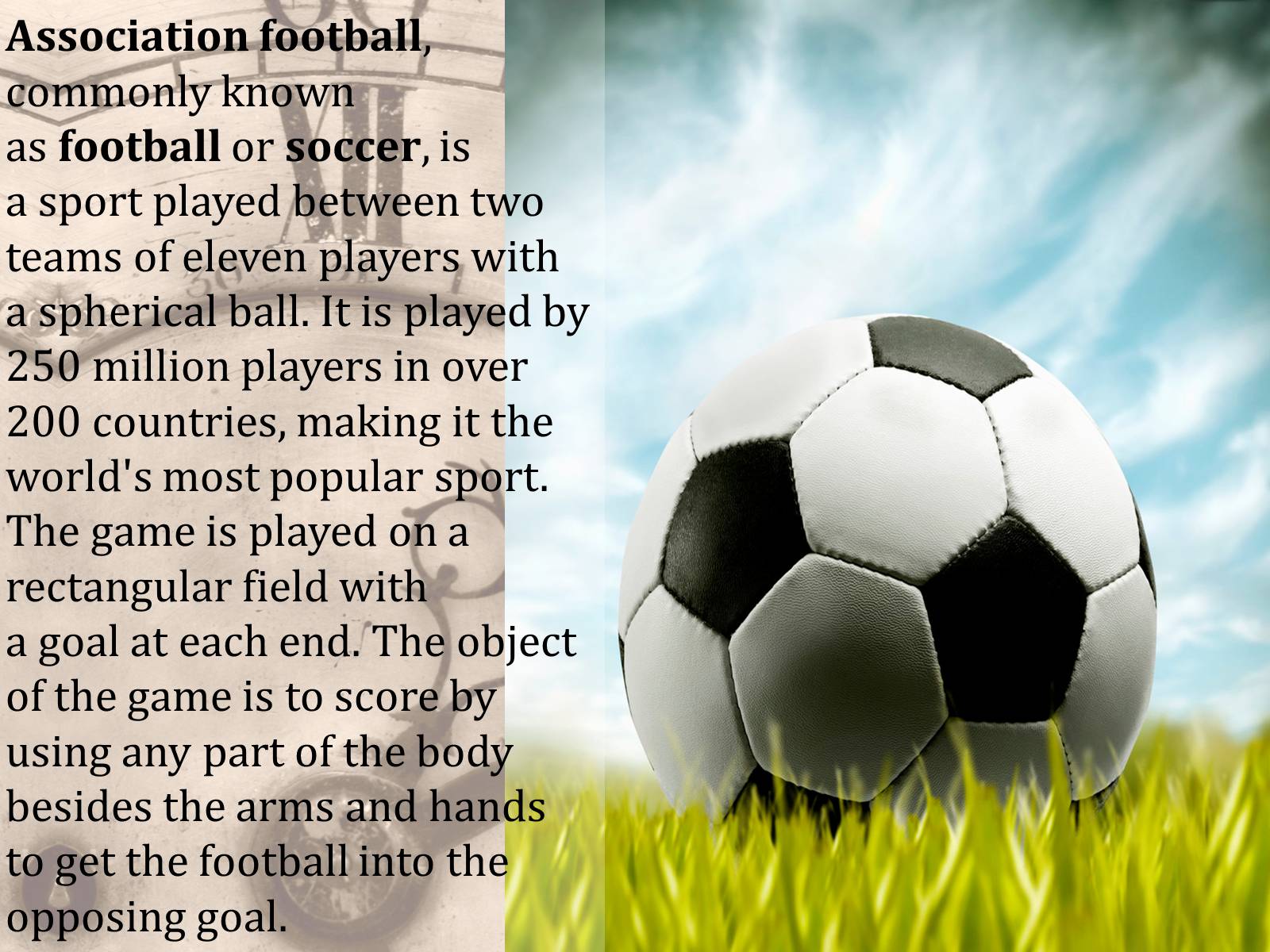 Презентація на тему «Football» (варіант 2) - Слайд #2