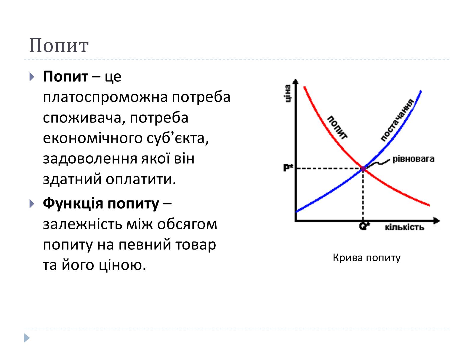 Презентація на тему «Ринкові попит та пропозиція» - Слайд #2