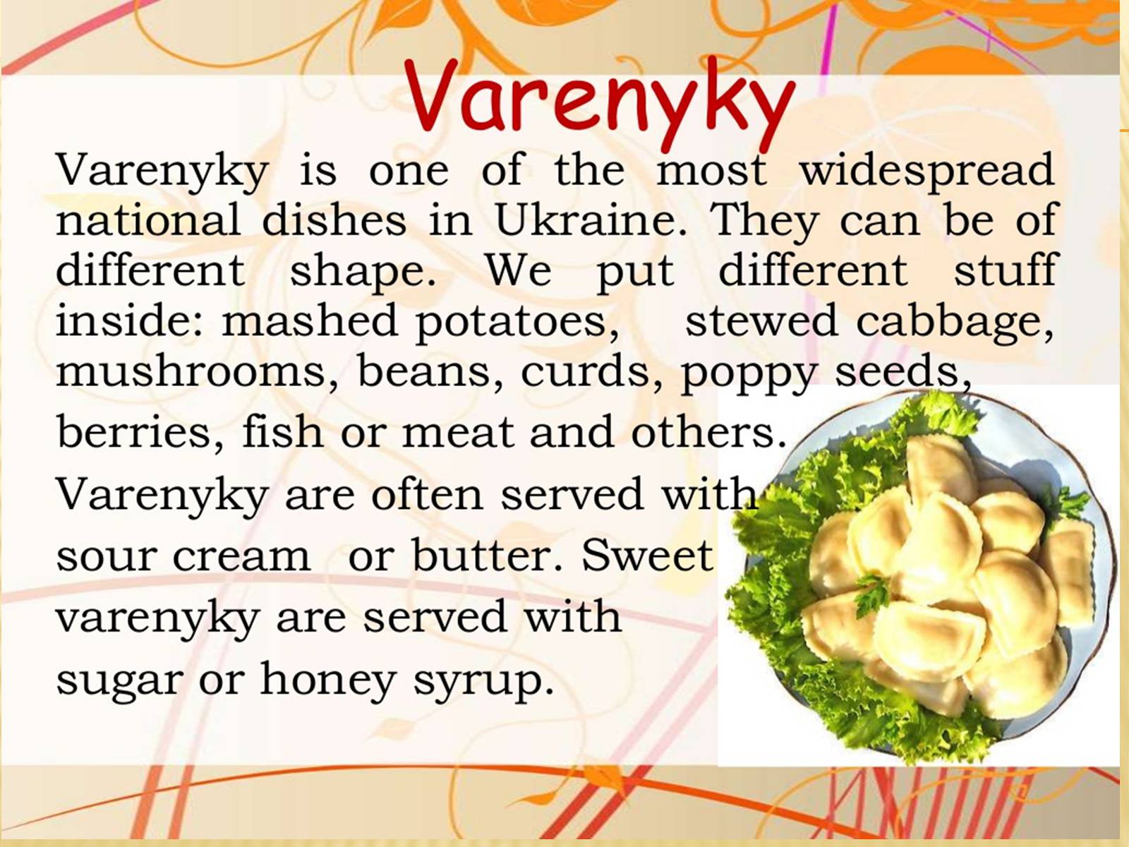 Презентація на тему «Ukrainian food» (варіант 2) - Слайд #8