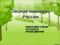 Презентація на тему «Лесной комплекс России»