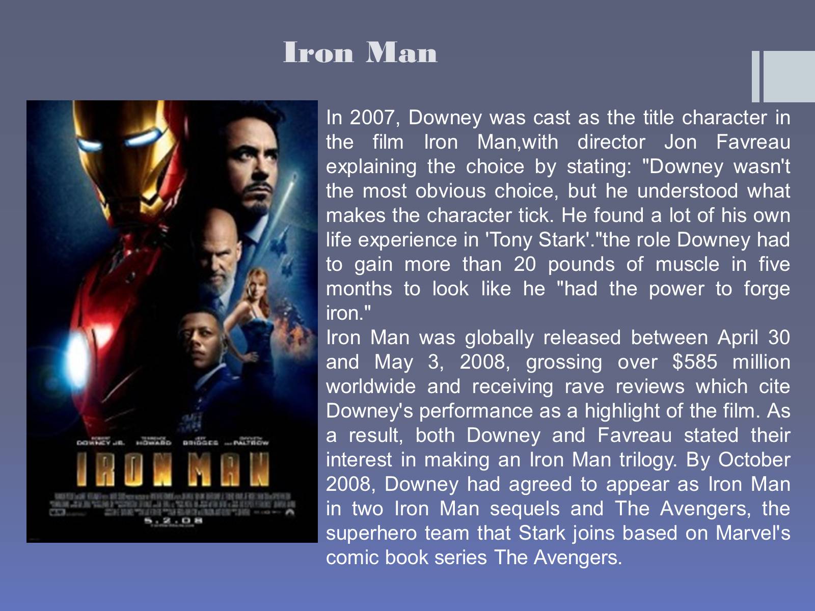 Презентація на тему «My favorite actor Robert Downey, Jr» - Слайд #7