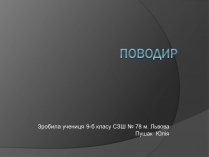 Презентація на тему «Поводир»