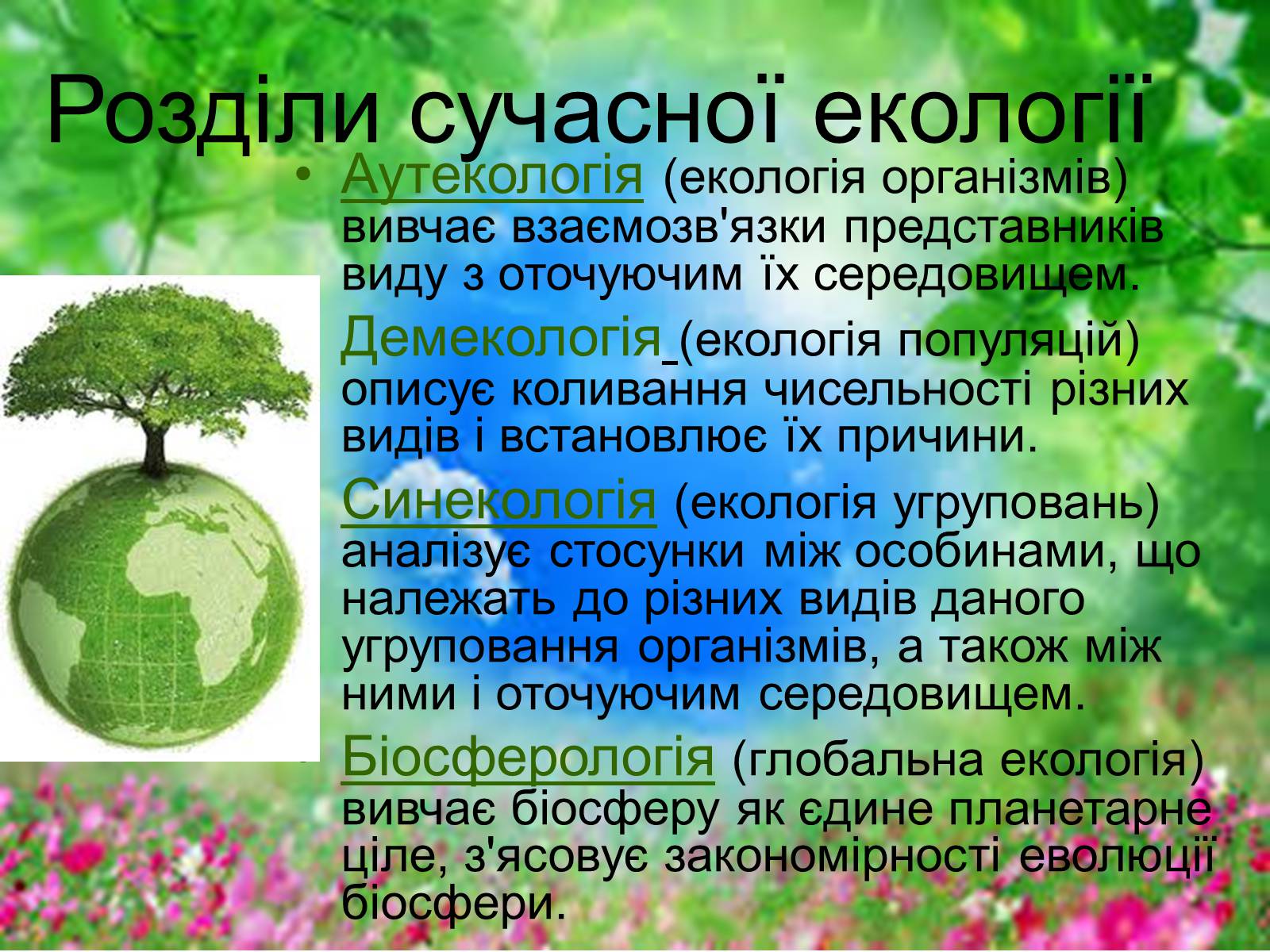 Презентація на тему «Основні поняття еколігії та її забруднення» - Слайд #6