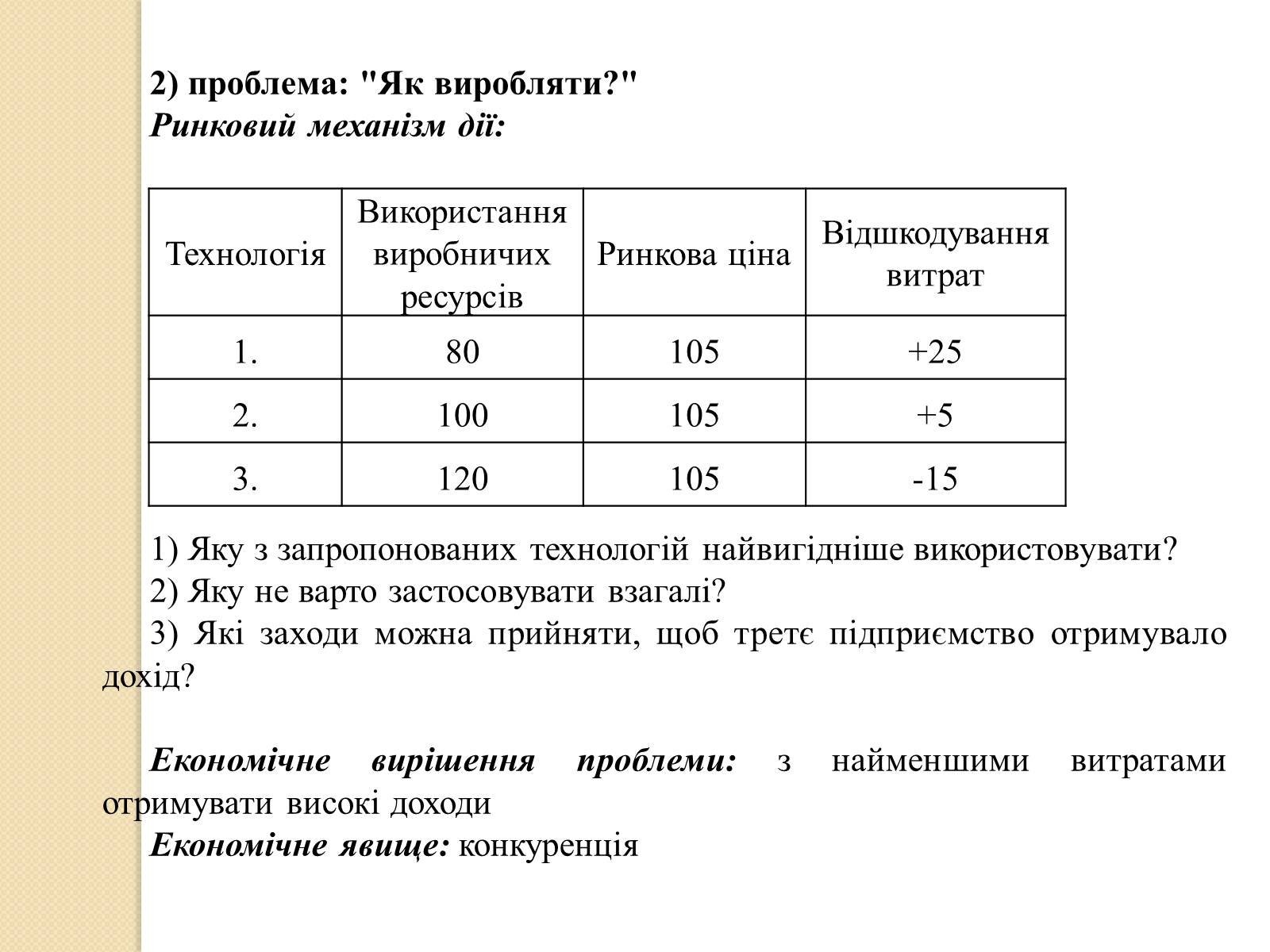 Презентація на тему «Основні проблеми економіки та їх ринкове розв&#8217;язання» - Слайд #3