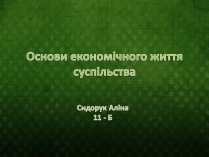 Презентація на тему «Основи економічного життя суспільства» (варіант 1)