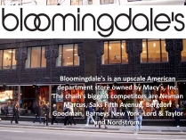 Презентація на тему «Bloomingdale&#8217;s»