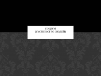 Презентація на тему «Соціум» (варіант 4)