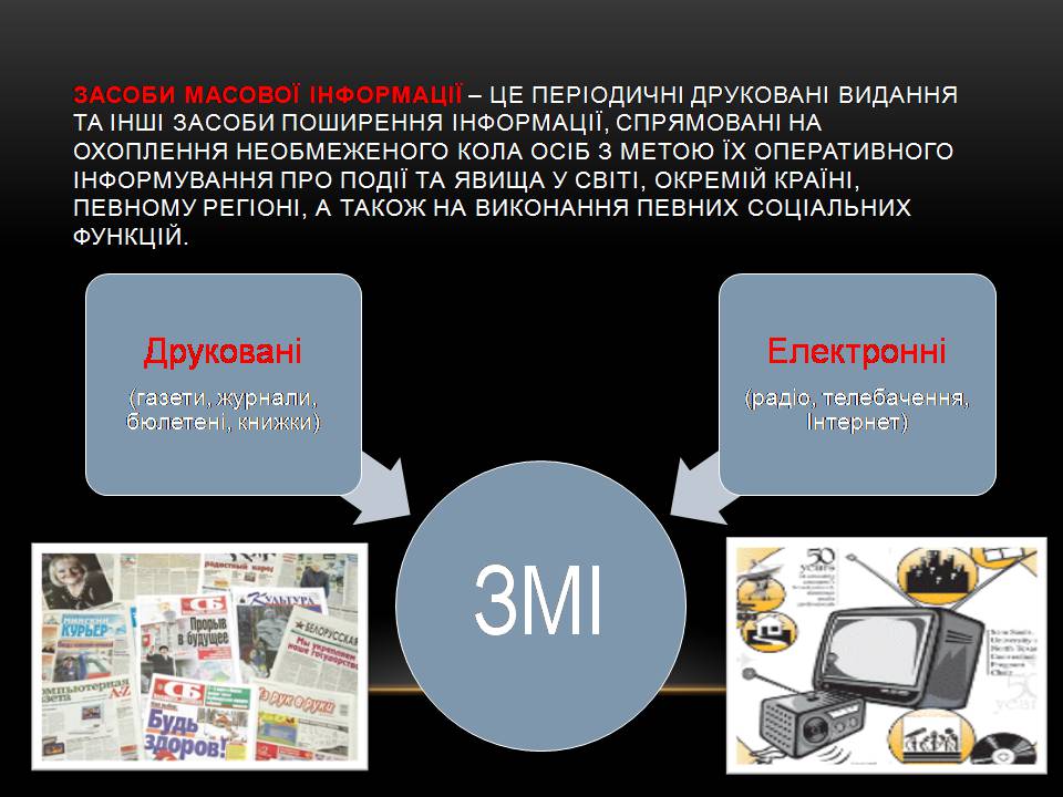 Презентація на тему «Засоби масової інформації» (варіант 15) - Слайд #2