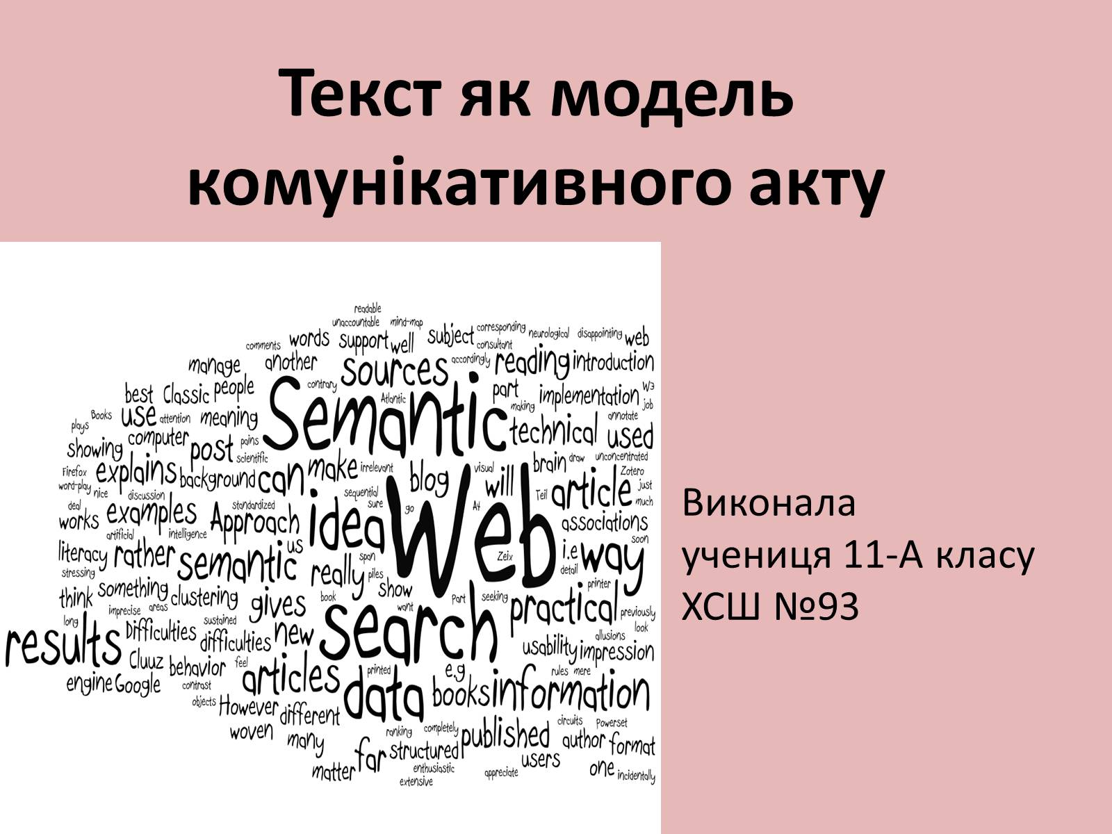 Презентація на тему «Текст як модель комунікативного акту» - Слайд #1