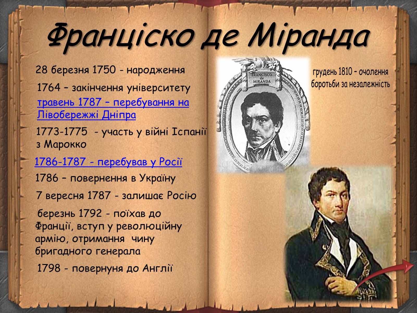 Презентація на тему «Франціско де Міранда» - Слайд #1