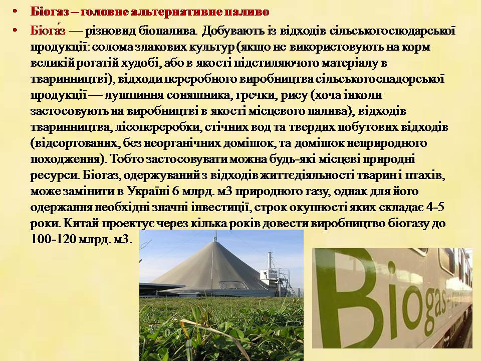 Презентація на тему «Альтернативні види палива» (варіант 7) - Слайд #9