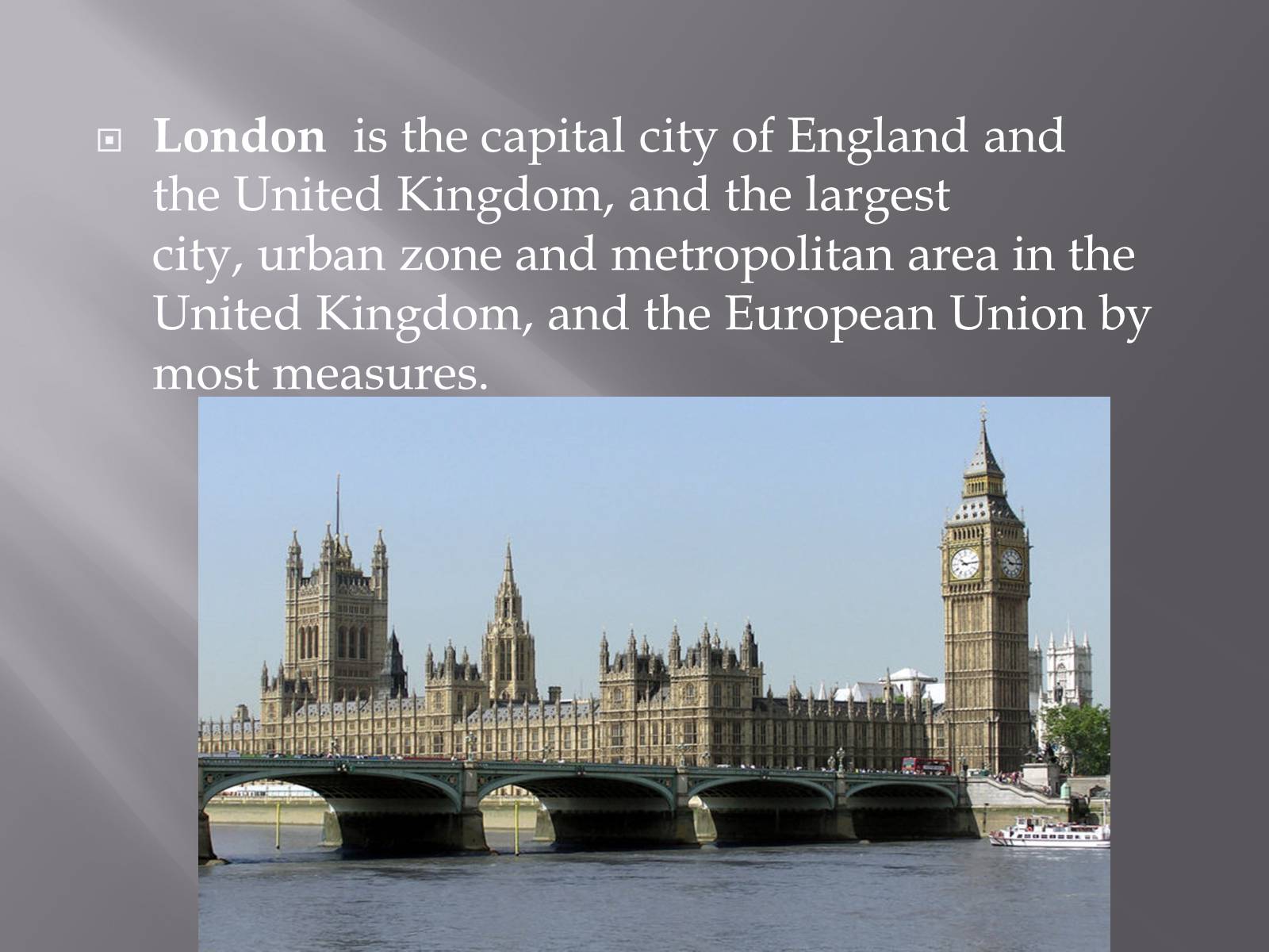 Презентація на тему «Largest cities of the United Kingdom» - Слайд #6