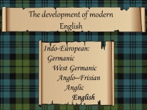 Презентація на тему «The development of modern English»