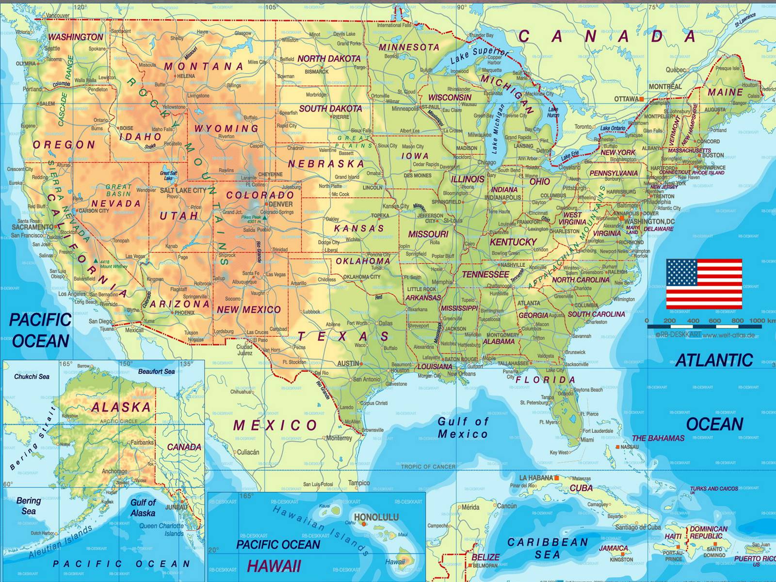 Презентація на тему «Location and climate of the United States» - Слайд #4