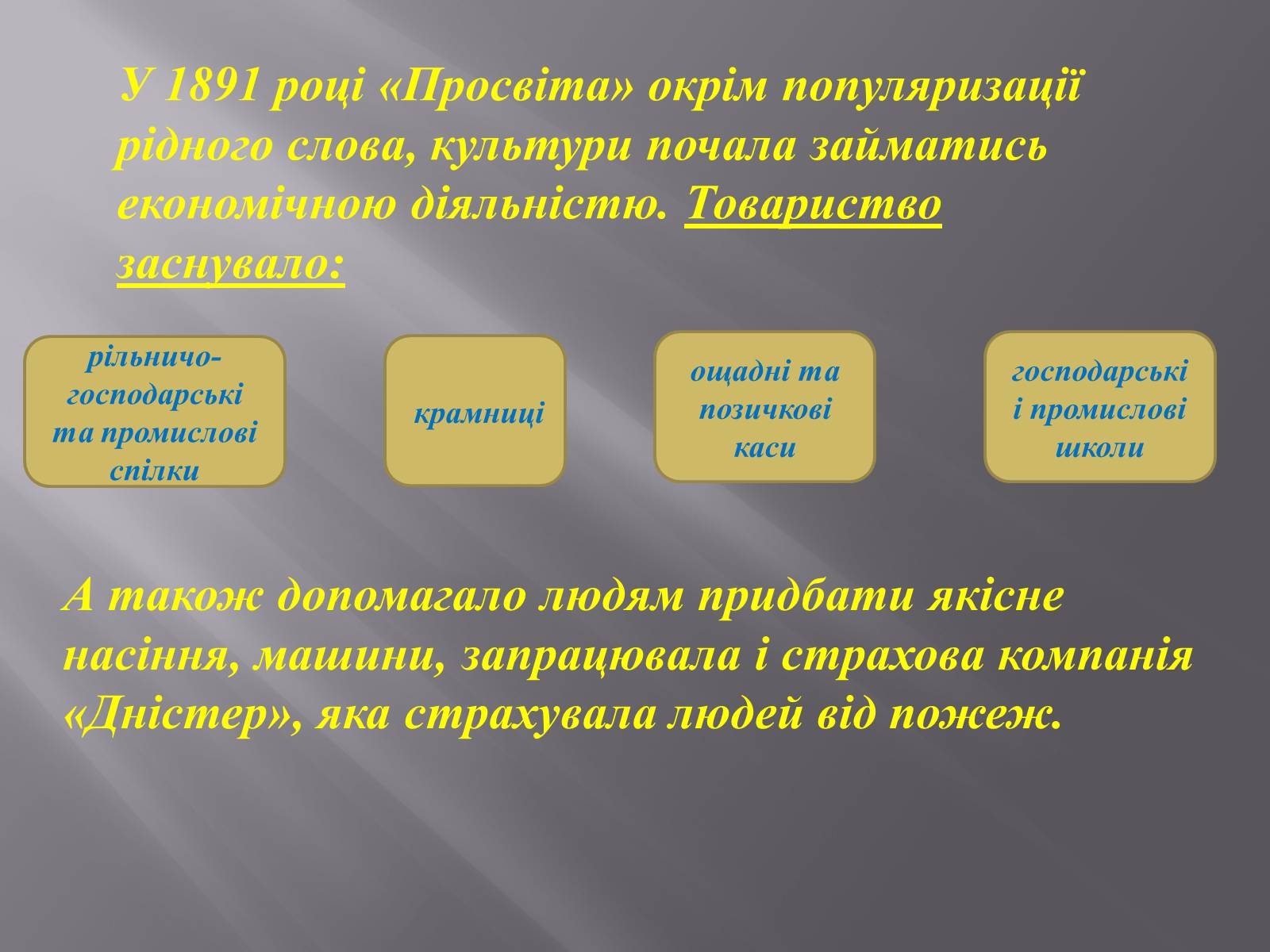 Презентація на тему «Товариство «Просвіта»» - Слайд #8