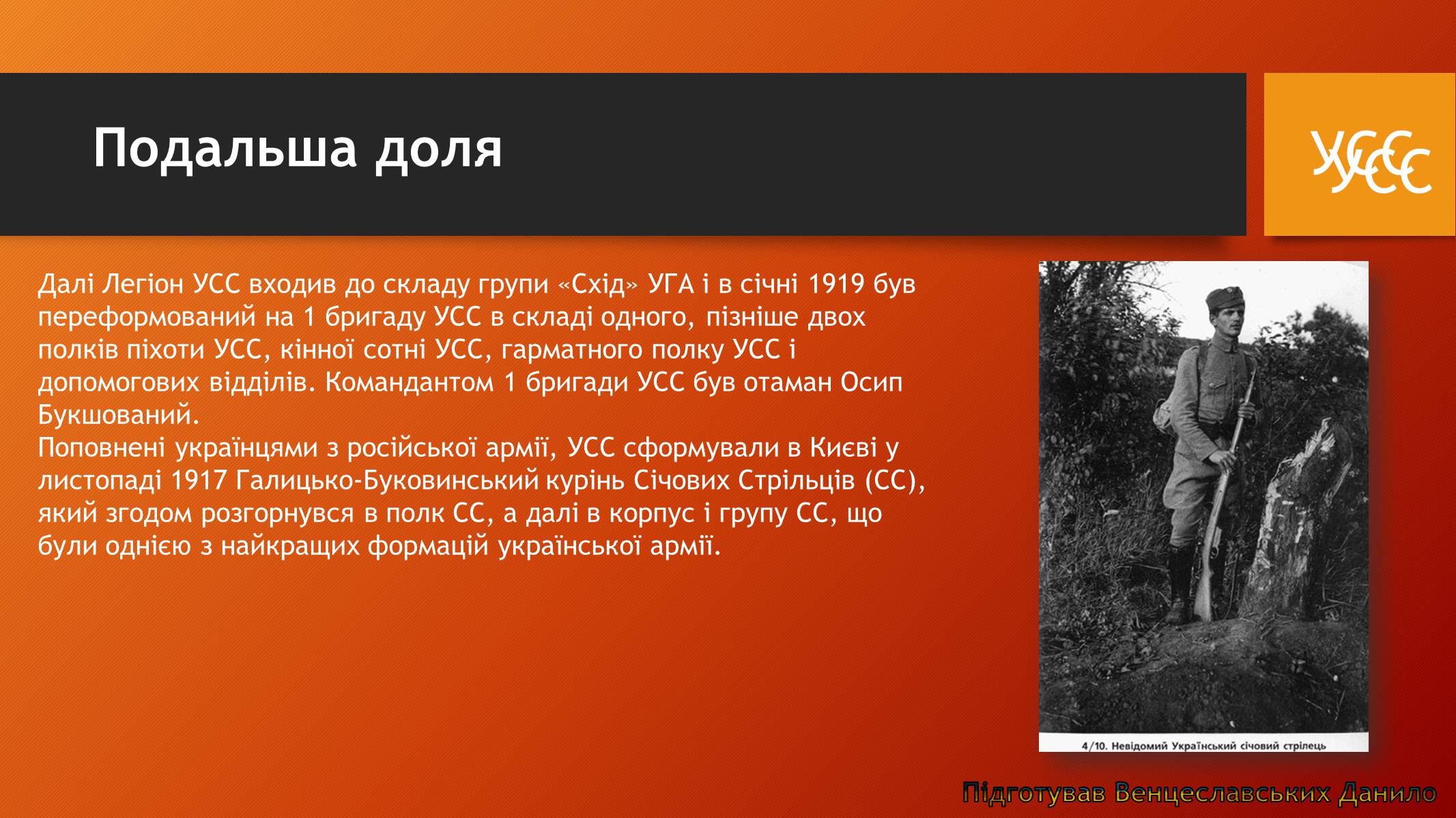 Презентація на тему «Українські січові стрільці» (варіант 1) - Слайд #8