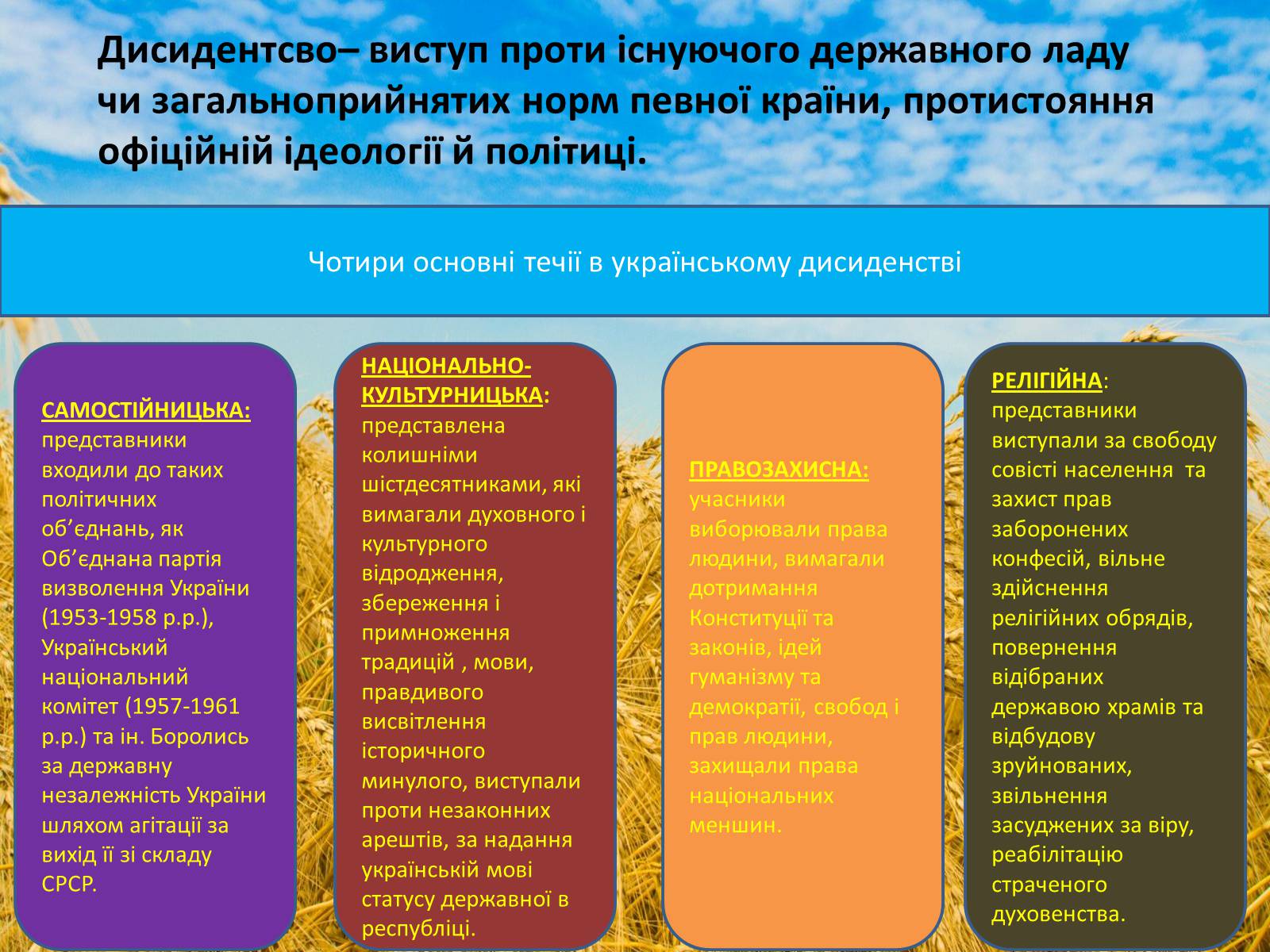 Презентація на тему «Дисидентський рух в Україні» - Слайд #4