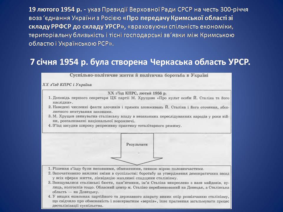 Презентація на тему «Україна в умовах десталінізації. “Відлига”» - Слайд #6