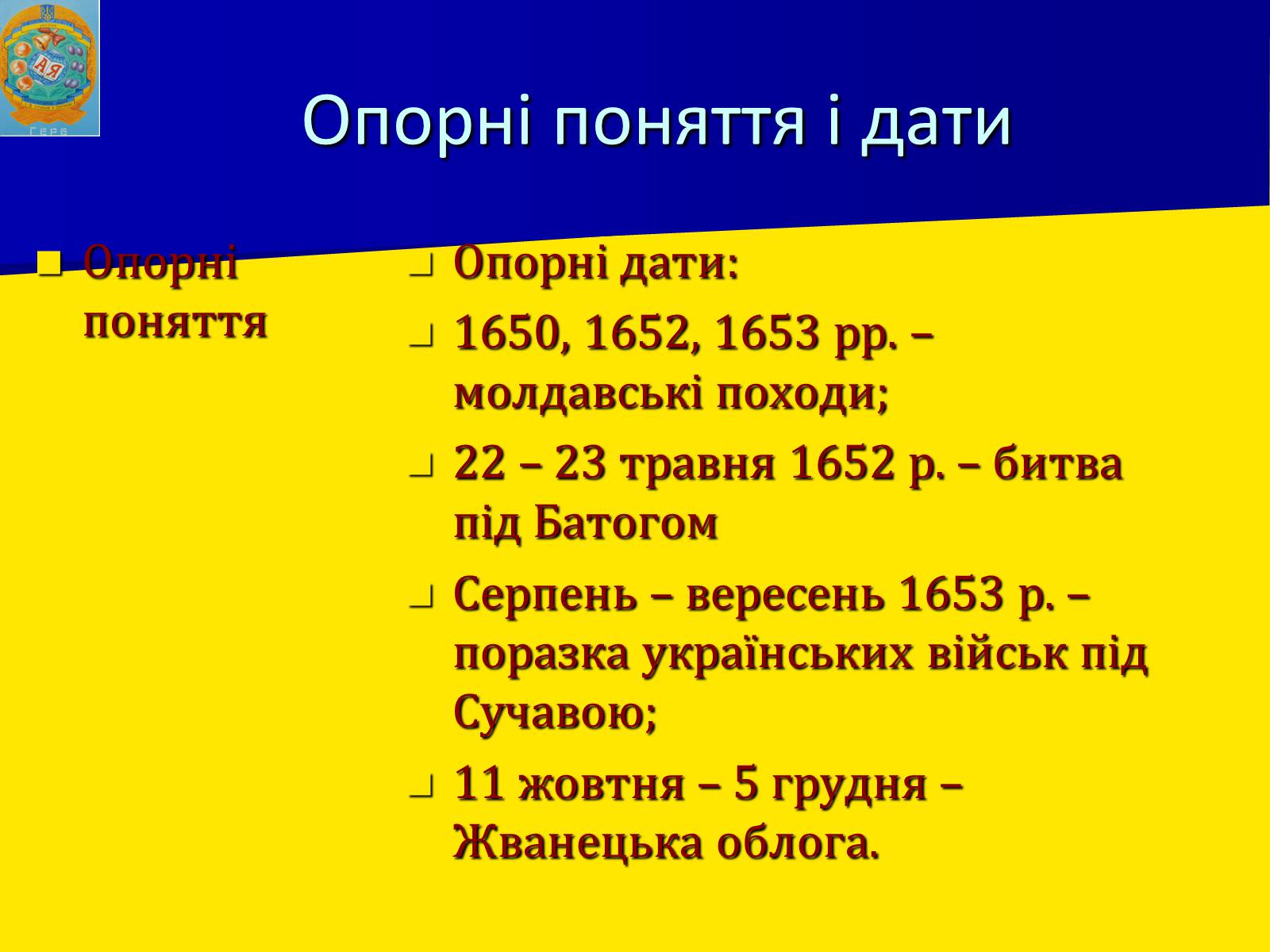 Презентація на тему «Воєнно політичні події 1652-1653 років» - Слайд #4