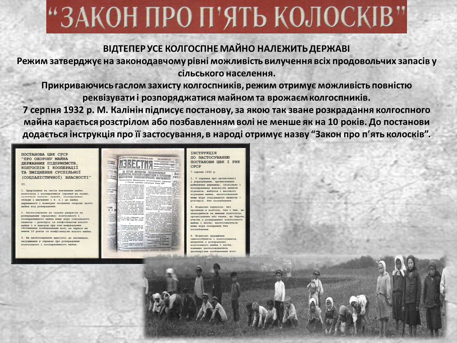 Презентація на тему «Голодомор» (варіант 21) - Слайд #9