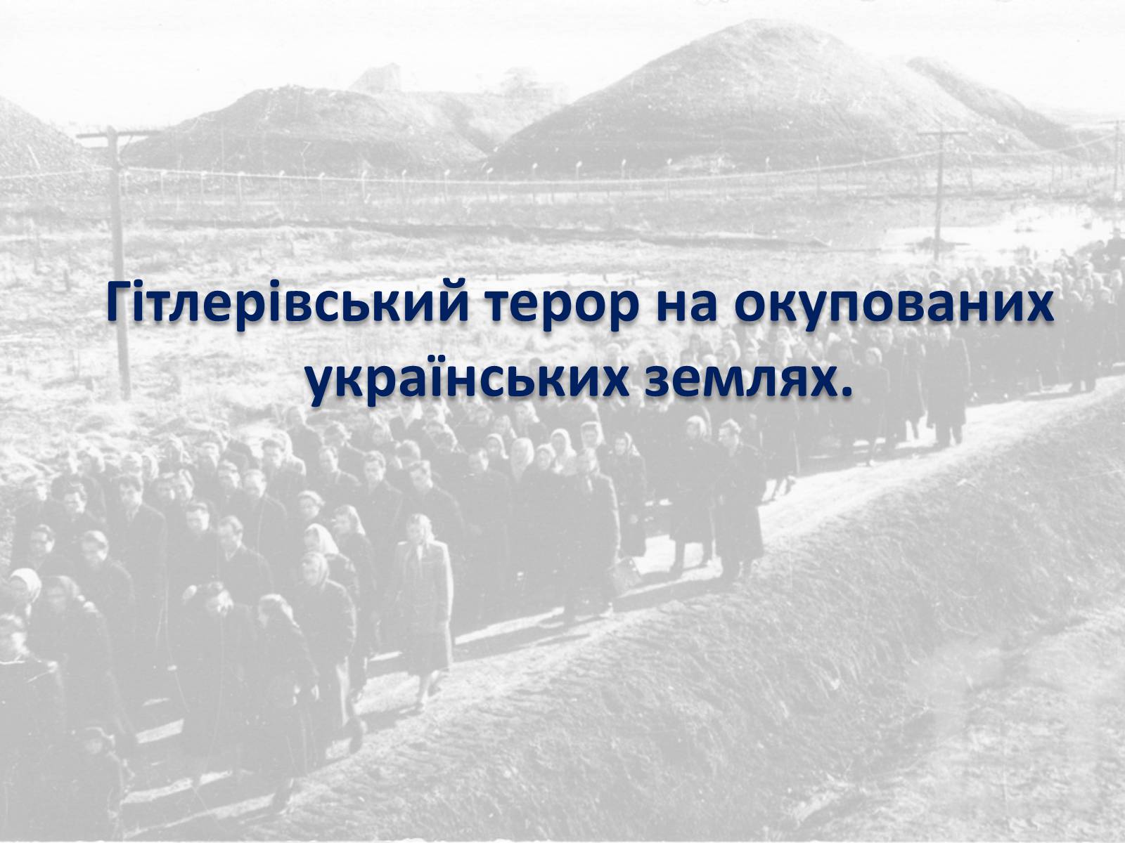 Презентація на тему «Гітлерівський терор на окупованих українських землях» - Слайд #1