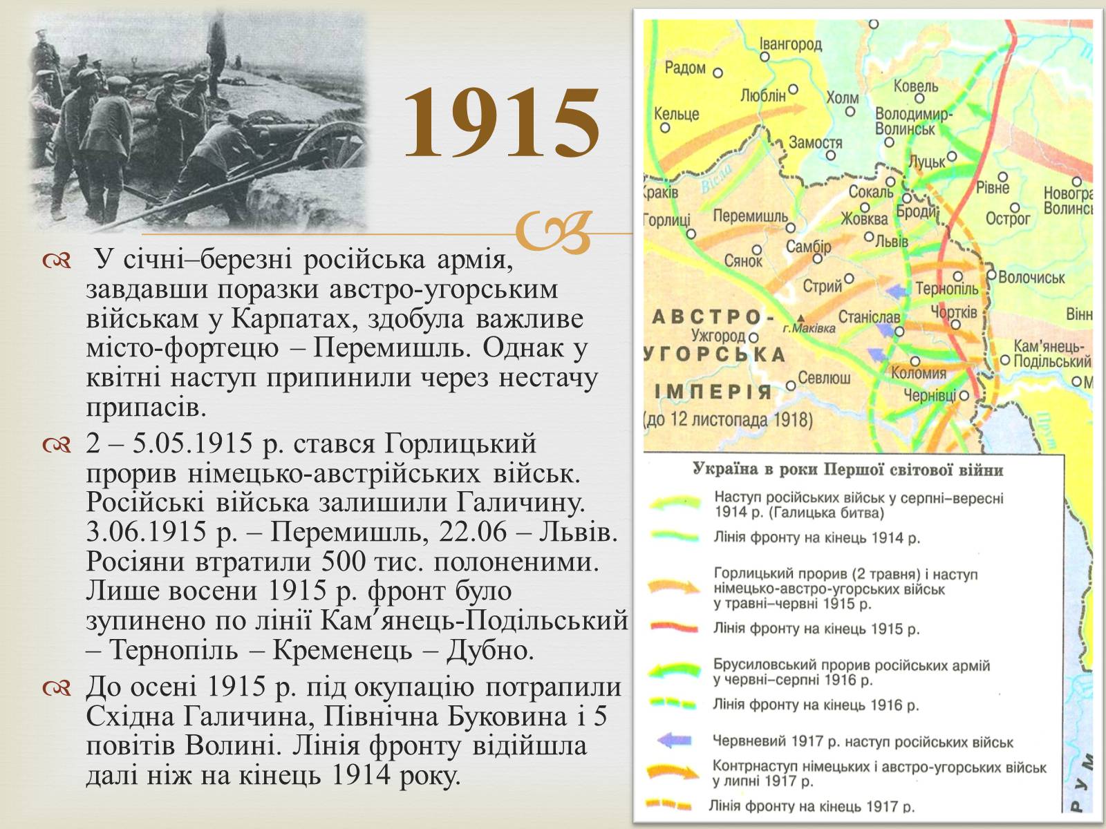 Презентація на тему «Воєнні дії у 1914-1915 роках» - Слайд #12