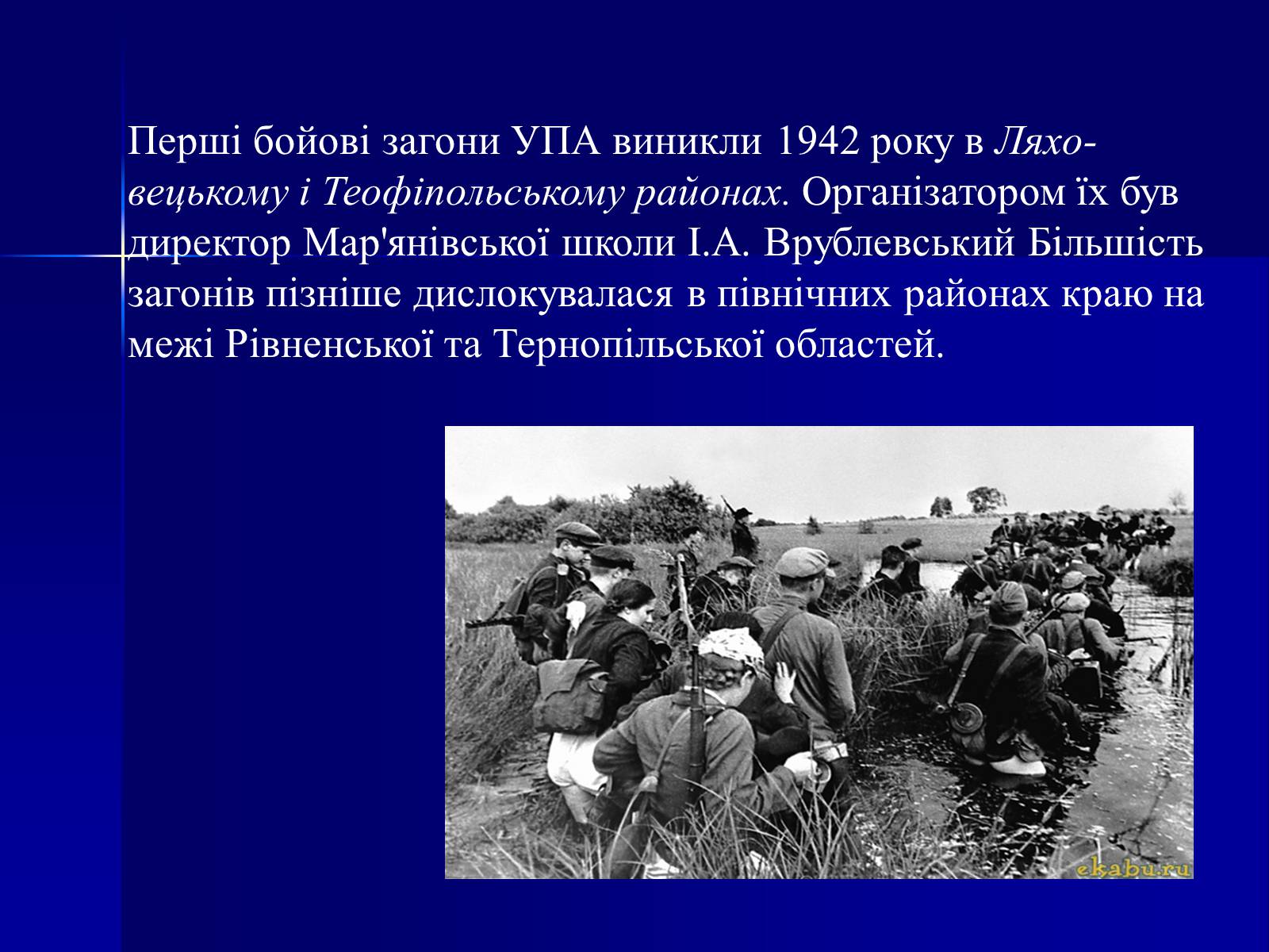 Презентація на тему «Партизанський рух на Хмельниччині» - Слайд #7