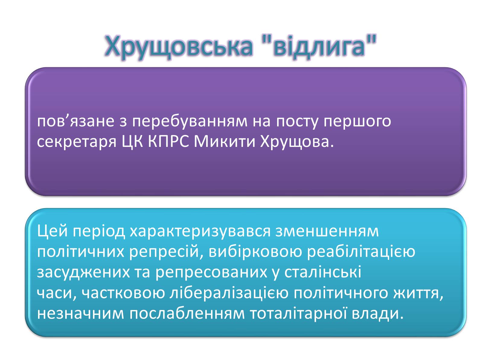 Презентація на тему «Хрущовська «відлига»» - Слайд #2