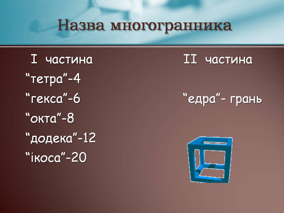 Презентація на тему «Правильні многогранники» (варіант 7) - Слайд #4