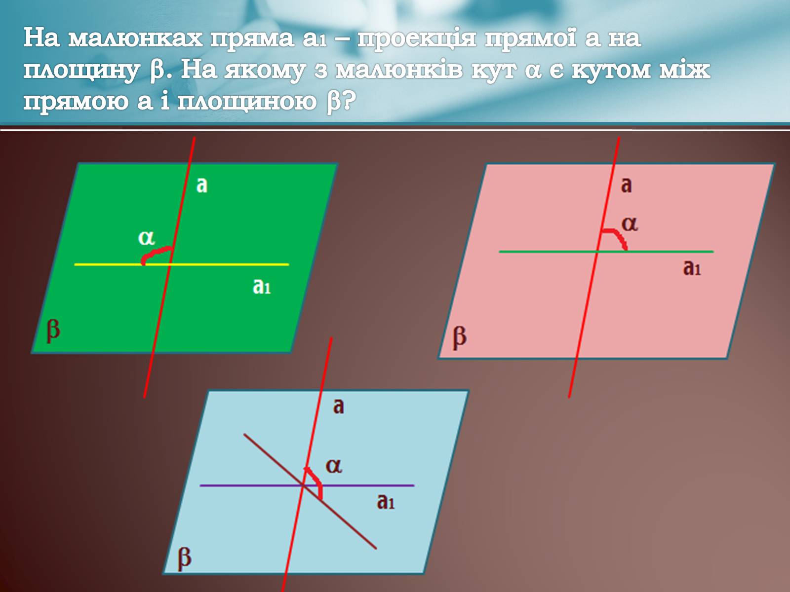 Презентація на тему «Теорема про три перпендикуляри» - Слайд #20