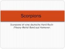 Презентація на тему «Scorpions»