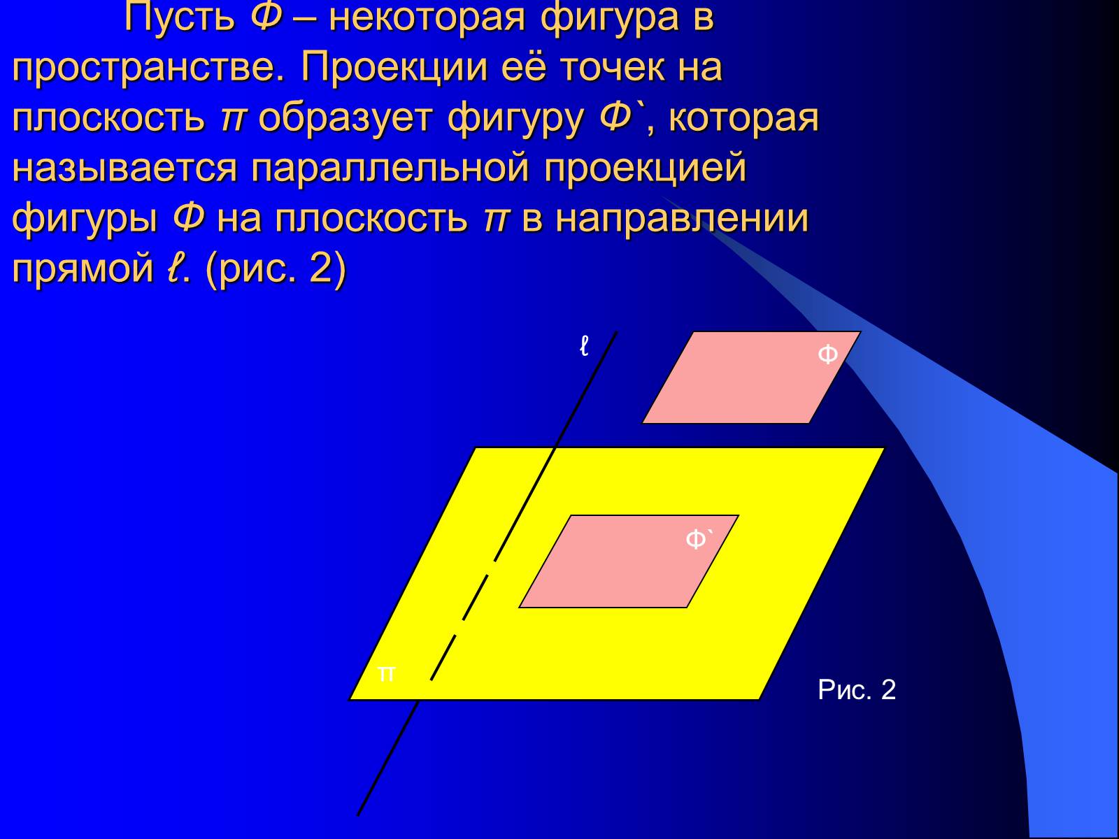 Параллельная проекция фигуры