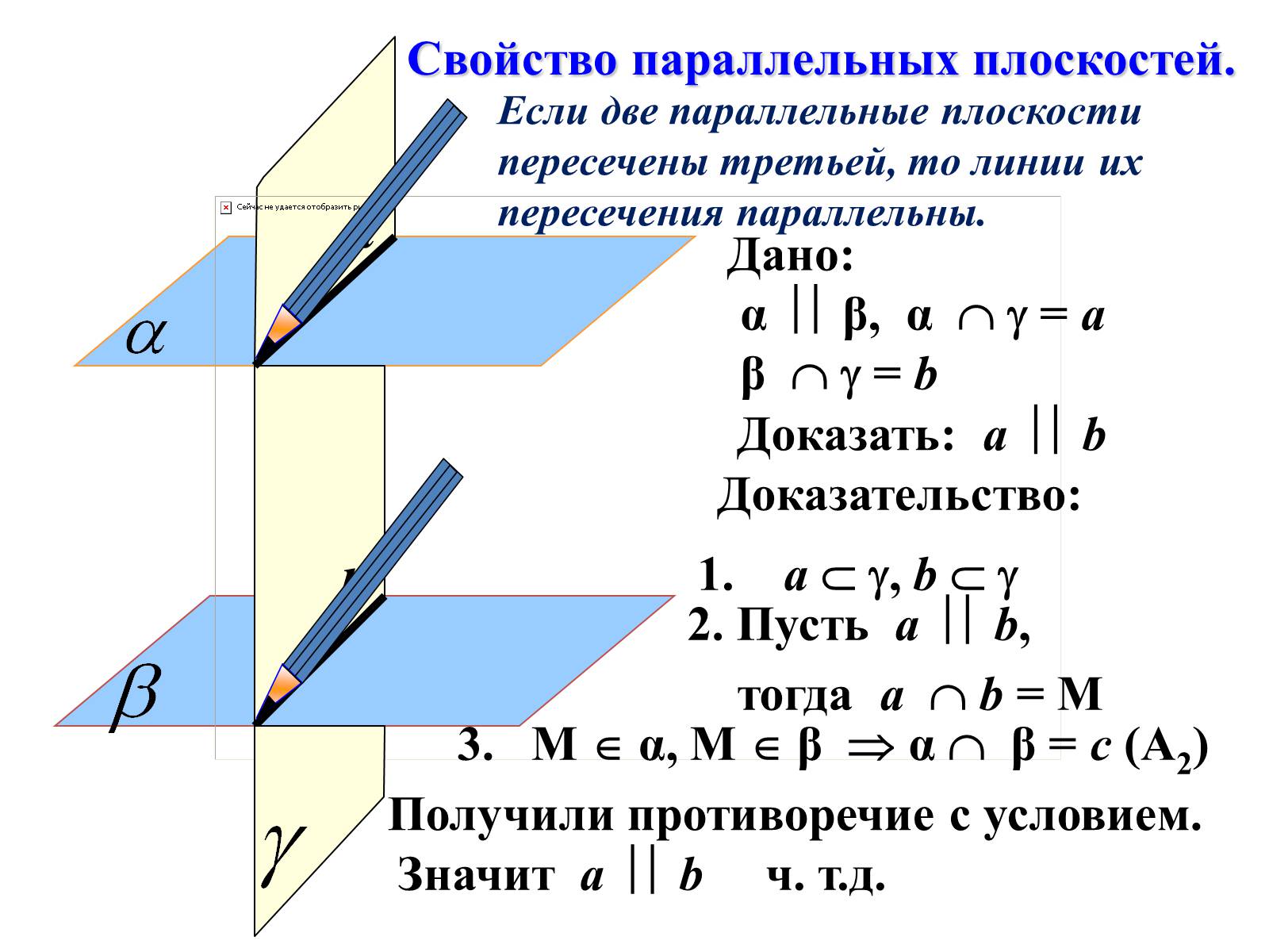 Презентація на тему «Параллельность прямых и плоскостей в пространстве» - Слайд #9