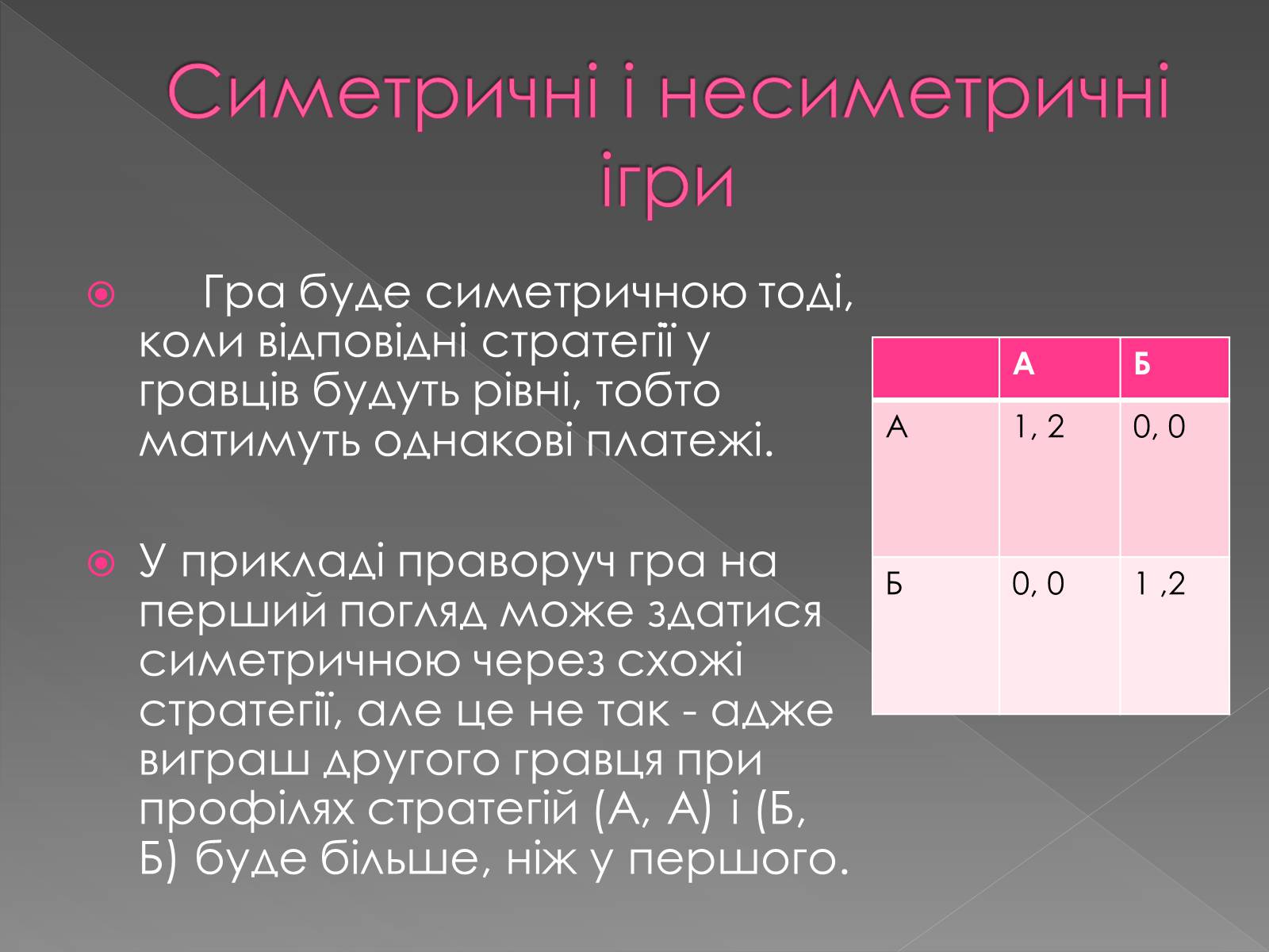 Презентація на тему «Теорія Ігор» - Слайд #7