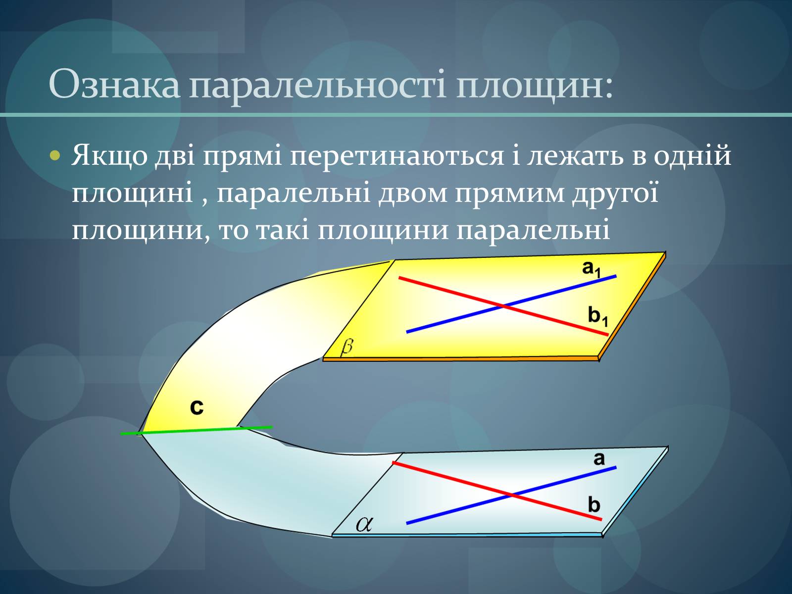 Презентація на тему «Паралельність площин» (варіант 2) - Слайд #3