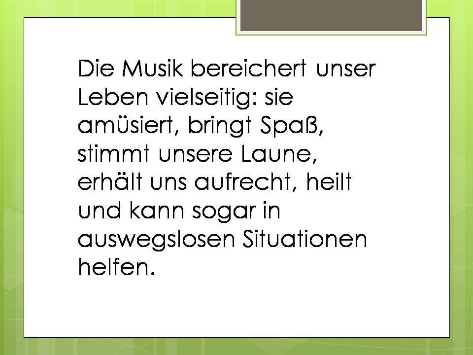 Презентація на тему «Die Musik» - Слайд #2