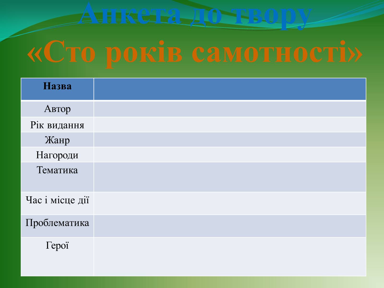 Презентація на тему «Проблематика твору Г. Гарсіа Маркеса «Сто років самотності»» - Слайд #4