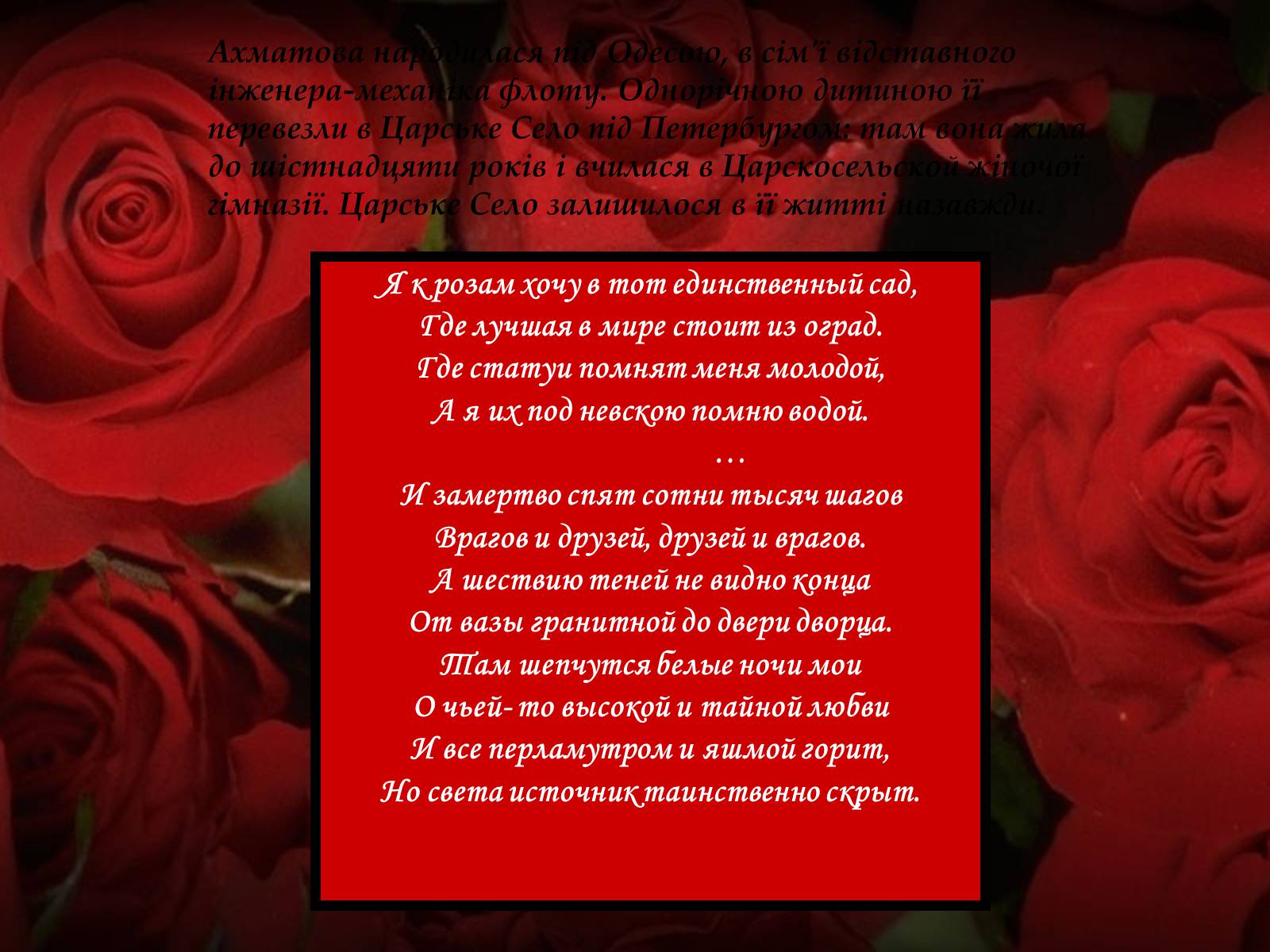 Презентація на тему «Життя та творчість Анни Ахматової» (варіант 2) - Слайд #4