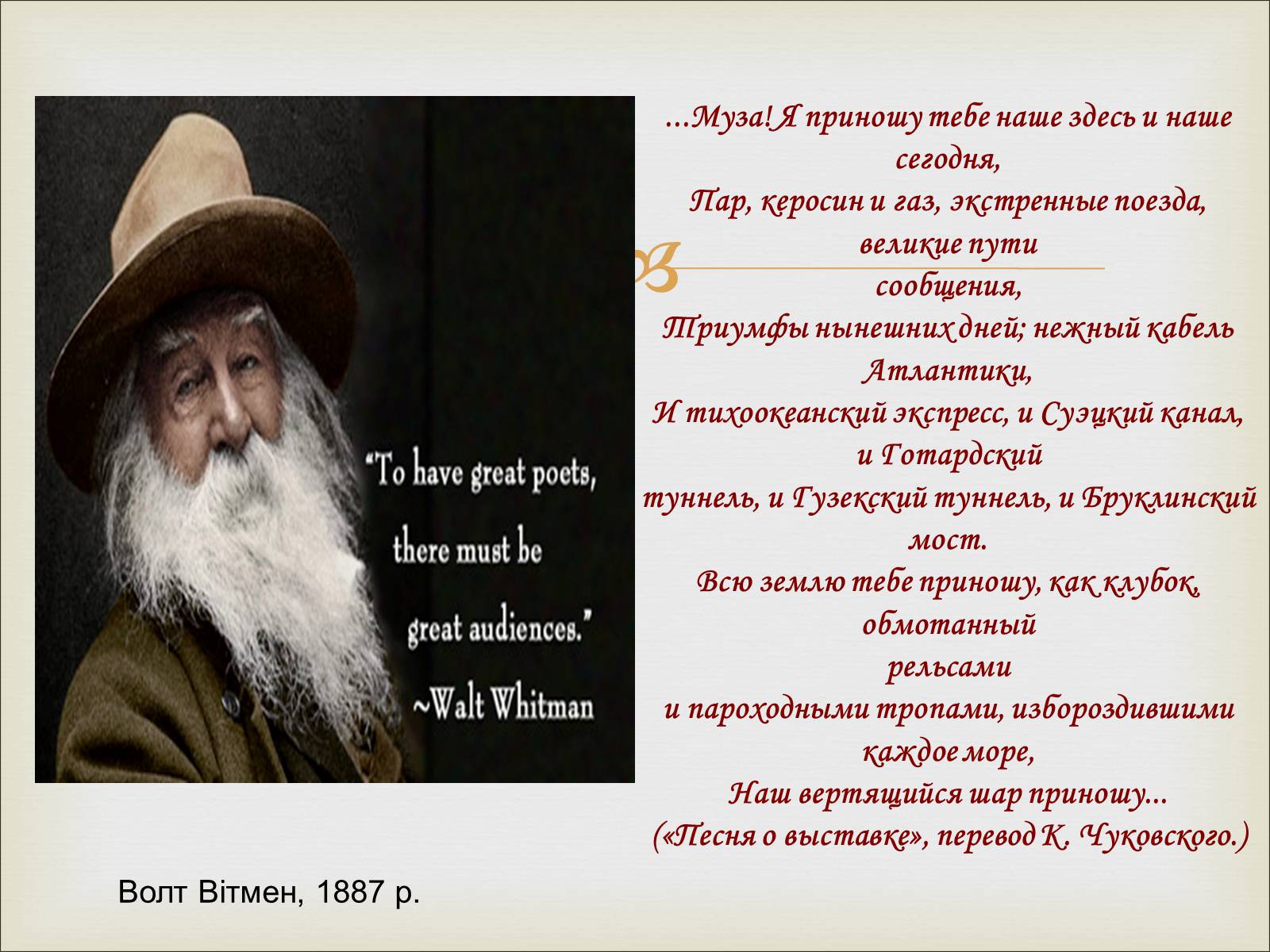 Презентація на тему «Волт Вітмен» (варіант 11) - Слайд #10