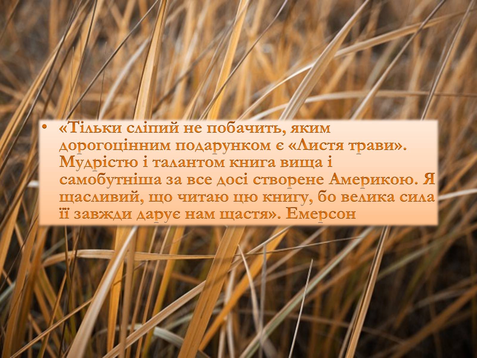 Презентація на тему «Творчість Волта Вітмена» (варіант 2) - Слайд #15