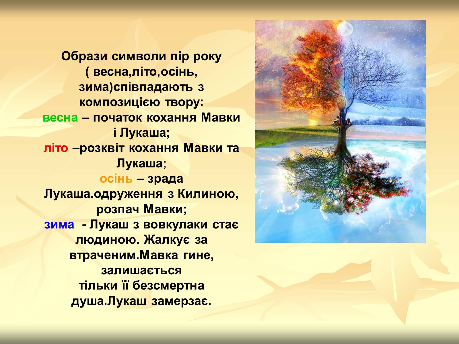 Презентація на тему «Образи драми – феєрії Лесі Українки “Лісова пісня”» - Слайд #13