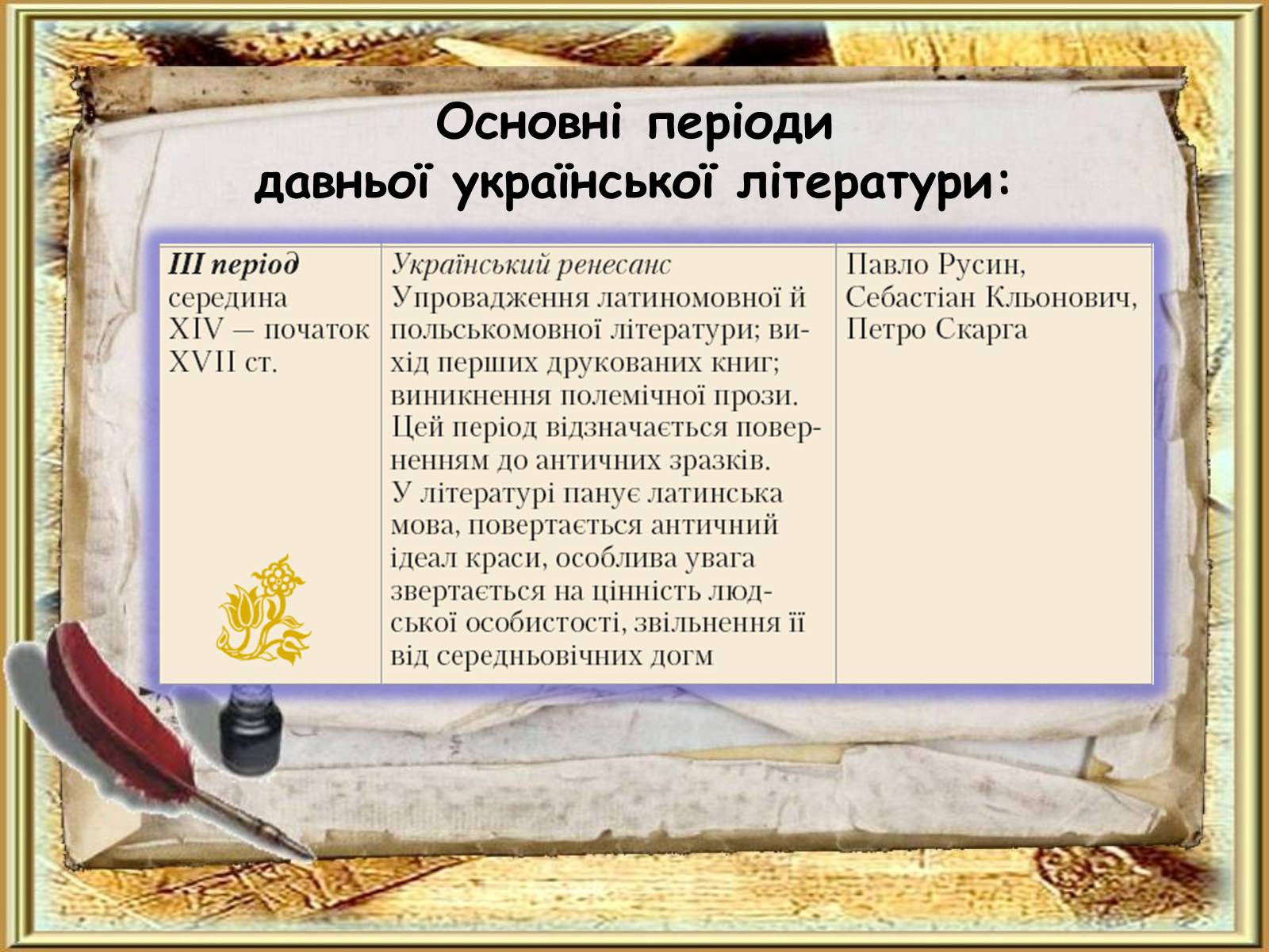 Презентація на тему «Давня українська література» (варіант 2) - Слайд #9