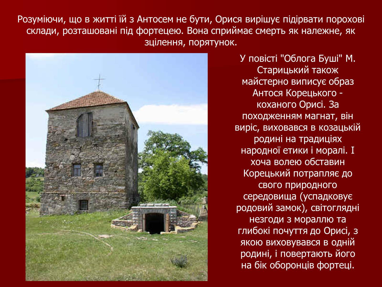 Презентація на тему «Характеристика образів у повісті М.Старицького «Оборона Буші»» - Слайд #5