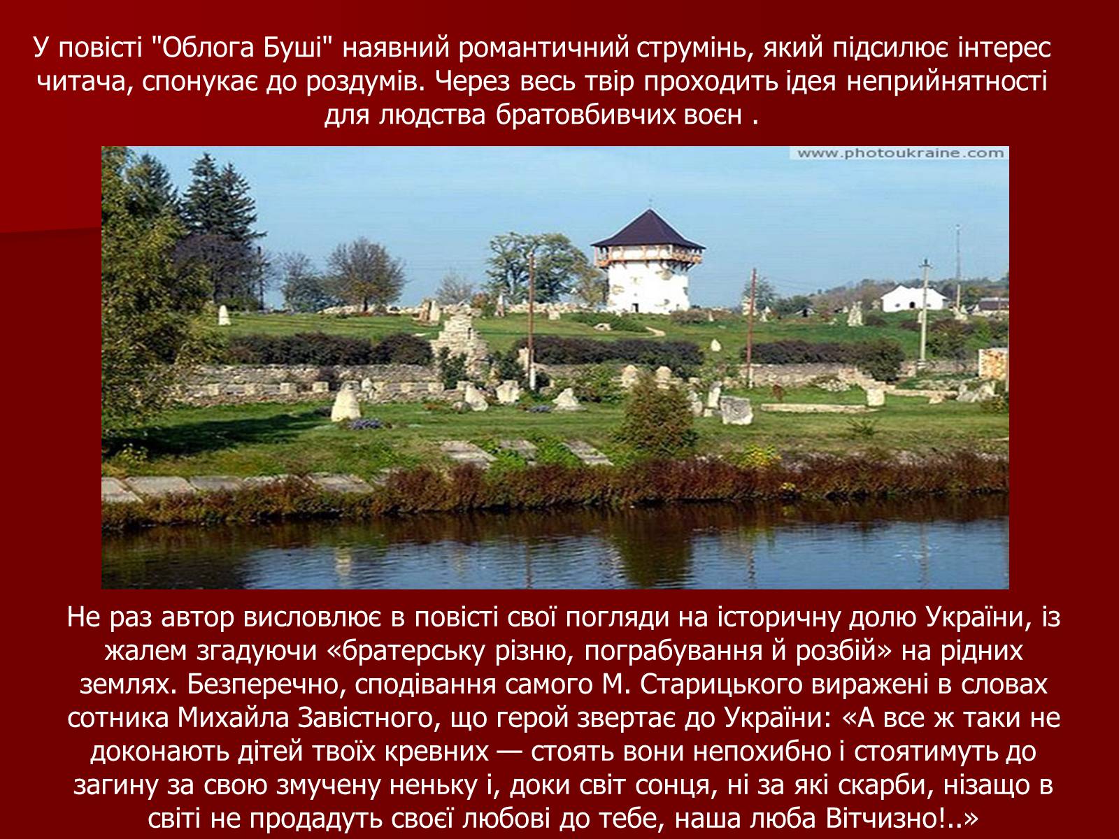 Презентація на тему «Характеристика образів у повісті М.Старицького «Оборона Буші»» - Слайд #9