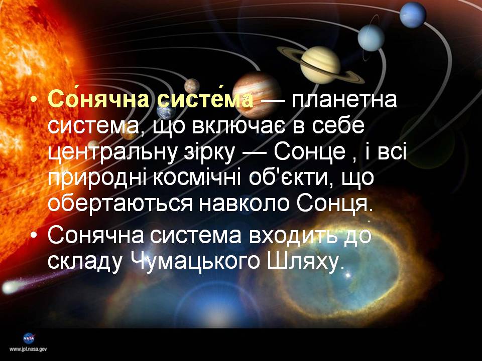 Презентація на тему «Сонячна система» (варіант 6) - Слайд #2